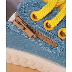Cute Walk by Babyhug Lace Up Closure Casual Shoes with Sequin Applique - Fuchsia