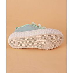 Cute Walk by Babyhug Slip on Casual Shoes with Floral Applique - Light Green