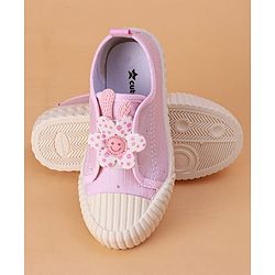 Cute Walk by Babyhug Slip on Casual Shoes with Floral Applique - Light Green