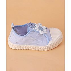 Cute Walk by Babyhug Slip on Casual Shoes with Floral Applique - Light Green