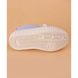 Cute Walk by Babyhug Slip on Casual Shoes with Floral Applique - Light Green