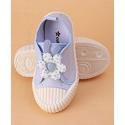 Cute Walk by Babyhug Slip on Casual Shoes with Floral Applique - Light Green