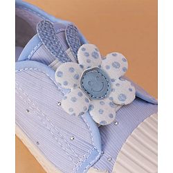 Cute Walk by Babyhug Slip on Casual Shoes with Floral Applique - Light Green