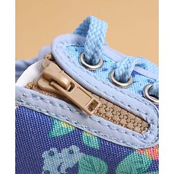 Cute Walk by Babyhug Lace up Closure Casual Shoes with Floral Print - Blue