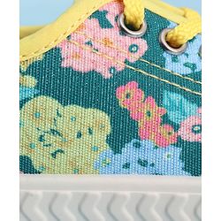 Cute Walk by Babyhug Lace up Closure Casual Shoes with Floral Print - Blue