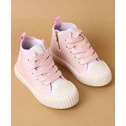 Cute Walk by Babyhug Lace Up Casual Shoes - Pink