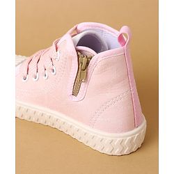 Cute Walk by Babyhug Lace Up Casual Shoes - Pink