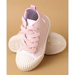 Cute Walk by Babyhug Lace Up Casual Shoes - Pink