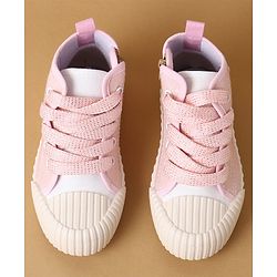 Cute Walk by Babyhug Lace Up Casual Shoes - Pink