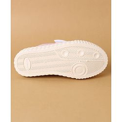 Cute Walk by Babyhug Velcro Closure Casual Shoes with Heart Sequin Detailing - Light Yellow