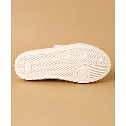 Cute Walk by Babyhug Velcro Closure Casual Shoes with Heart Sequin Detailing - Light Yellow