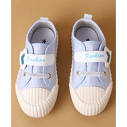 Cute Walk by Babyhug Velcro Closure Casual Shoes with Heart Sequin Detailing - Light Yellow