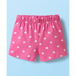 Babyhug Cotton Knit Half Sleeves Shorts Night Suit with Popsicle Print - White & Pink