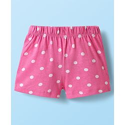 Babyhug Cotton Knit Half Sleeves Shorts Night Suit with Popsicle Print - White & Pink