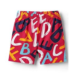Babyhug 100% Cotton Knit Half Sleeves Co-ords Shorts Night Suit with Alphabet Print - Red