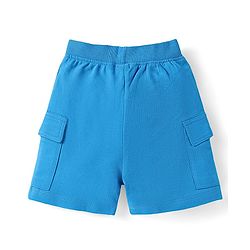 Babyhug Single Jersey Knit Half Sleeves T-Shirt & Shorts Set Toucan Print- White & Blue