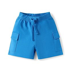 Babyhug Single Jersey Knit Half Sleeves T-Shirt & Shorts Set Toucan Print- White & Blue