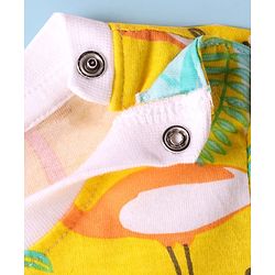 Babyhug Cotton Knit Half Sleeves Shorts Night Suit With Tropical Print - Multicolor