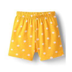 Babyhug 100% Cotton Single Jersey Knit Sando & Shorts Set With Floral & Polka Dots Print - Pink & Yellow
