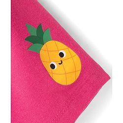 Babyhug 100% Cotton Single Jersey Knit Sando & Shorts Set With Fruit Print - Pink