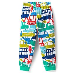 Babyhug Cotton Knit Half Sleeves Co-ords Night Suit with Vehicle Print - Light Green