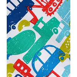 Babyhug Cotton Knit Half Sleeves Co-ords Night Suit with Vehicle Print - Light Green