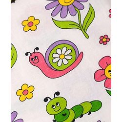 Babyhug 100% Cotton Single Jersey Knit Sando & Shorts Set With Floral Print - White & Yellow