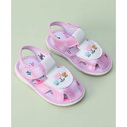 Cute Walk by Babyhug Sandals With Velcro Closure Floral Print - Pink