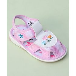 Cute Walk by Babyhug Sandals With Velcro Closure Floral Print - Pink