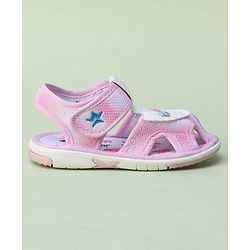 Cute Walk by Babyhug Sandals With Velcro Closure Floral Print - Pink