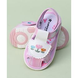 Cute Walk by Babyhug Sandals With Velcro Closure Floral Print - Pink