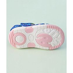 Cute Walk by Babyhug Sandals with Velcro Closure & Floral Applique - Blue