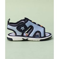Cute Walk by Babyhug Animal Printed Sandals With Velcro Closure - Blue