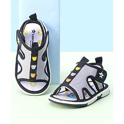 Cute Walk by Babyhug Animal Printed Sandals With Velcro Closure - Blue