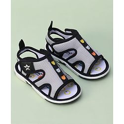 Cute Walk by Babyhug Animal Printed Sandals With Velcro Closure - Blue