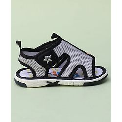 Cute Walk by Babyhug Animal Printed Sandals With Velcro Closure - Blue