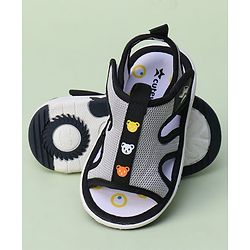 Cute Walk by Babyhug Animal Printed Sandals With Velcro Closure - Blue