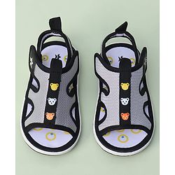 Cute Walk by Babyhug Animal Printed Sandals With Velcro Closure - Blue