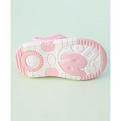 Cute Walk by Babyhug Velcro Closure Sandals With Sunflower Applique - Beige