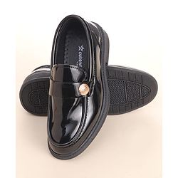 Cute Walk by Babyhug Loafers with Applique - Black