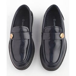 Cute Walk by Babyhug Loafers with Applique - Black