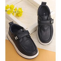 Cute Walk by Babyhug Velcro Closure Formal Shoes - Black