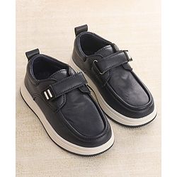 Cute Walk by Babyhug Velcro Closure Formal Shoes - Black
