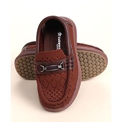 Cute Walk by Babyhug Slip On Solid Loafers - Brown