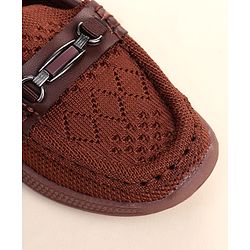 Cute Walk by Babyhug Slip On Solid Loafers - Brown
