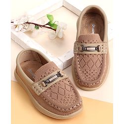 Cute Walk by Babyhug Slip On Solid Loafers - Brown