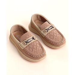 Cute Walk by Babyhug Slip On Solid Loafers - Brown