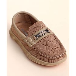 Cute Walk by Babyhug Slip On Solid Loafers - Brown