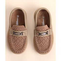 Cute Walk by Babyhug Slip On Solid Loafers - Brown