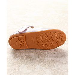 Cute Walk by Babyhug Ballerinas with Velcro Closure & Butterfly Applique  - Beige